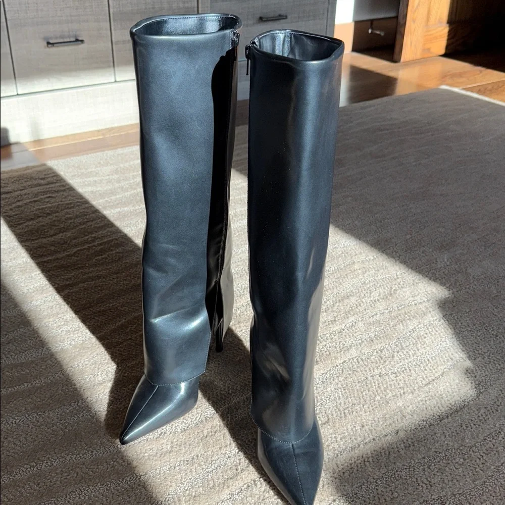 I.N.C. International Concepts Skylar Wide-Calf Fold Over Cuffed‎ Knee High Boots